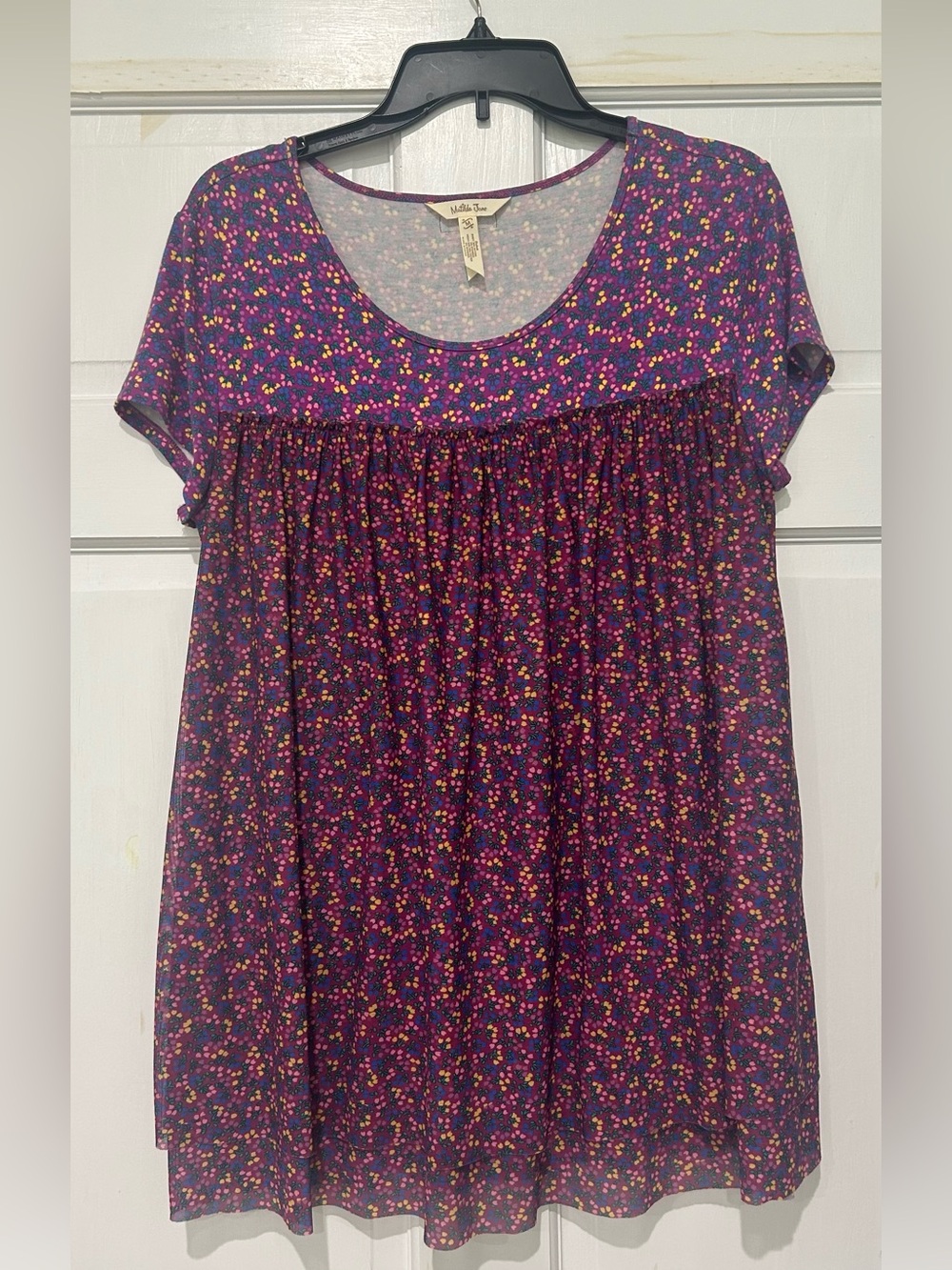 Matilda Jane Purple Floral Short Sleeve Blouse